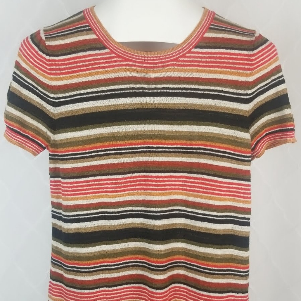 ANN TAYLOR LOFT Striped Tee Top Medium